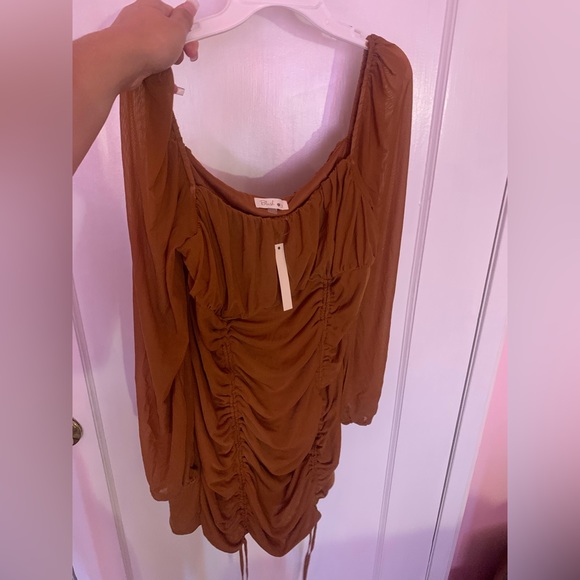 Orangish Brown Dress - Picture 1 of 5
